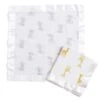 Lot De 2 Couvertures-doudous En Mousseline De Coton Safari Babes