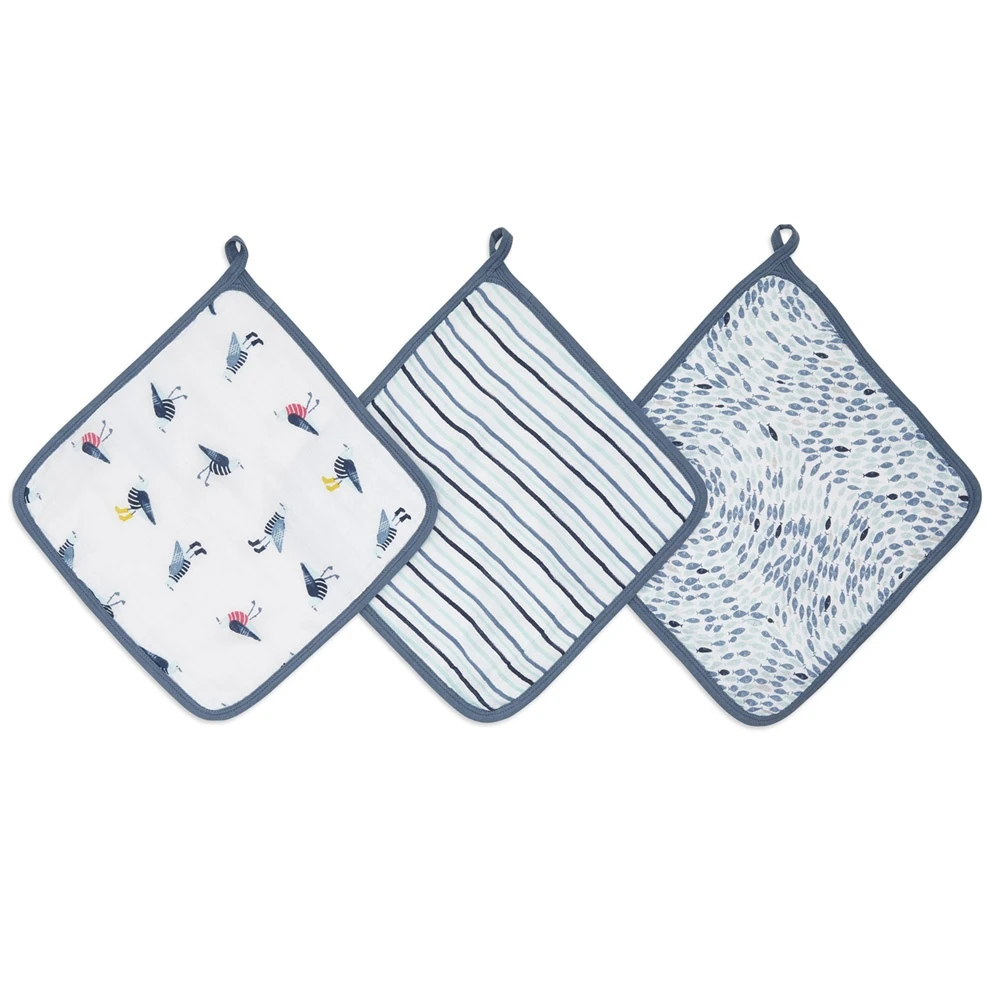 Lot De 3 Débarbouillettes Seashore 1 Lot De 3 Débarbouillettes Seashore
