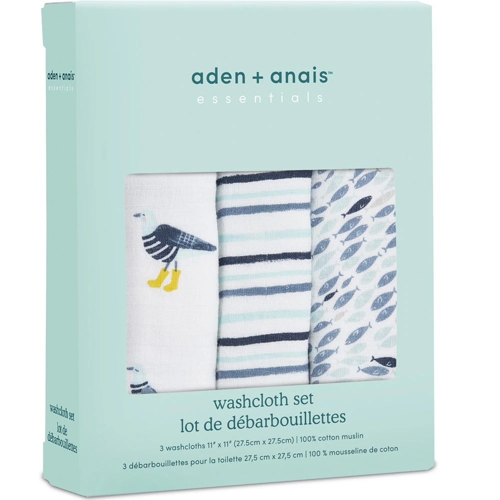 Lot De 3 Débarbouillettes Seashore 2 Lot De 3 Débarbouillettes Seashore – Image 2