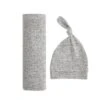 Aden + Anais Coffret Naissance Bonnet Et Maxi Lange Heather Grey