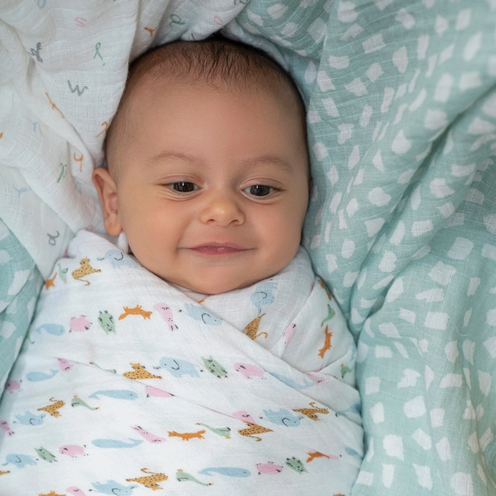 Lot De 4 Maxi-langes Alphabet Et Animaux 7 Lot De 4 Maxi-langes Alphabet Et Animaux – Image 7