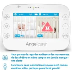 Angelcare Babyphone Bébé Vidéo Avec Détecteur De Mouvements Ac327 -Allobébé ag072204226 4
