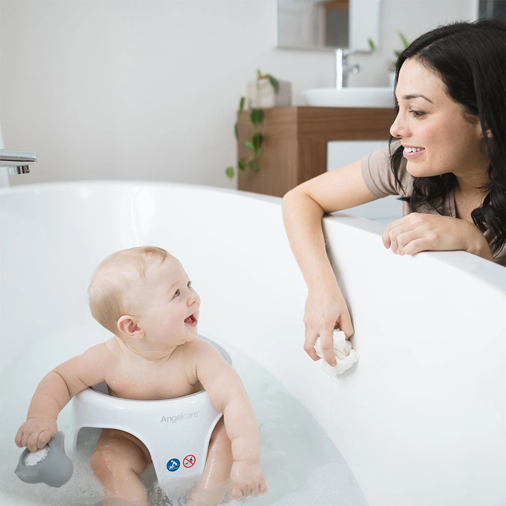 Angelcare Anneau De Bain Bébé Blanc/gris 2 Angelcare Anneau De Bain Bébé Blanc/gris – Image 2
