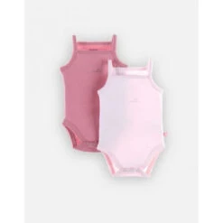 Lot De 2 Body à Bretelles Rose 9 Mois -Allobébé am023105786 4