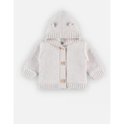 Mantelet En Tricot Beige 6 Mois