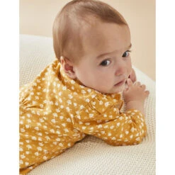 Pyjama 1 Pièce Fleuri En Jersey Moutarde 9 Mois -Allobébé am023109989 5