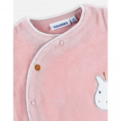 Pyjama Bébé Velours Girafe Rose 1 Mois 8 Pyjama Bébé Velours Girafe Rose 1 Mois -Allobébé am023112292 3