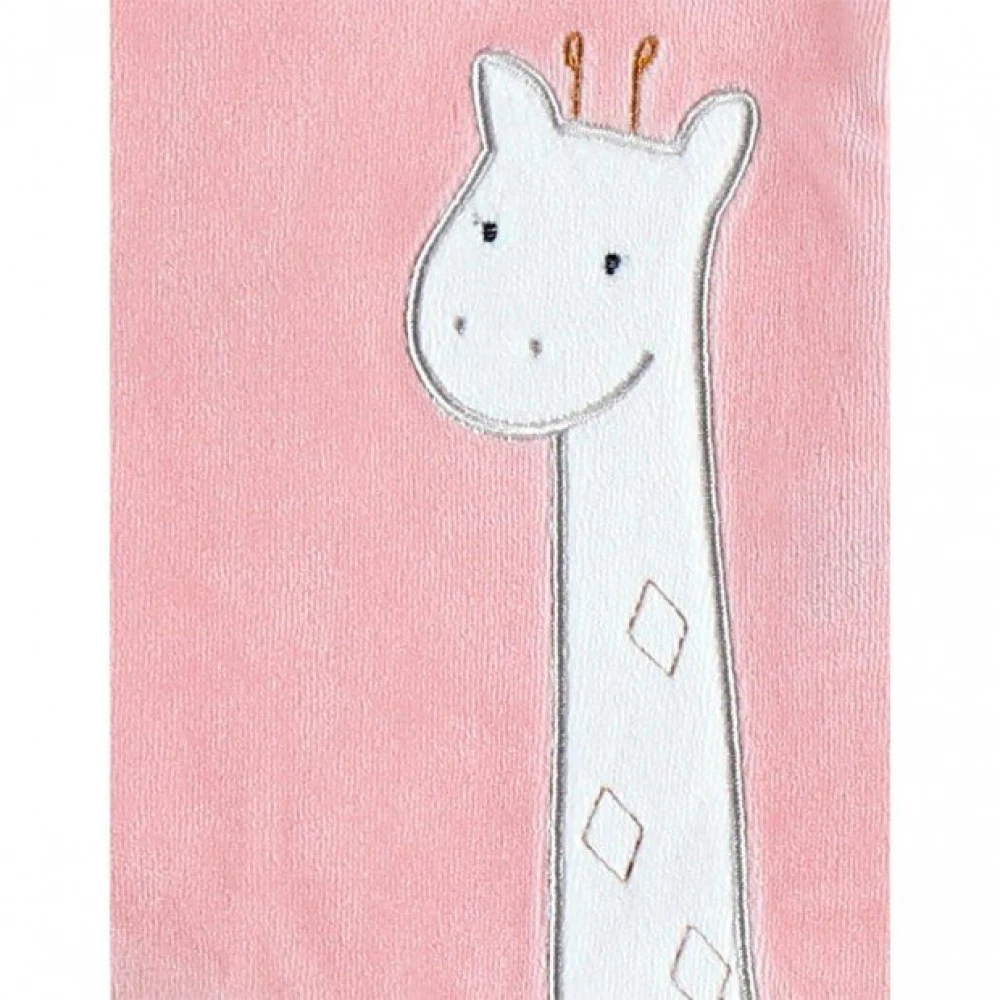 Pyjama Bébé Velours Girafe Rose 1 Mois 5 Pyjama Bébé Velours Girafe Rose 1 Mois – Image 5