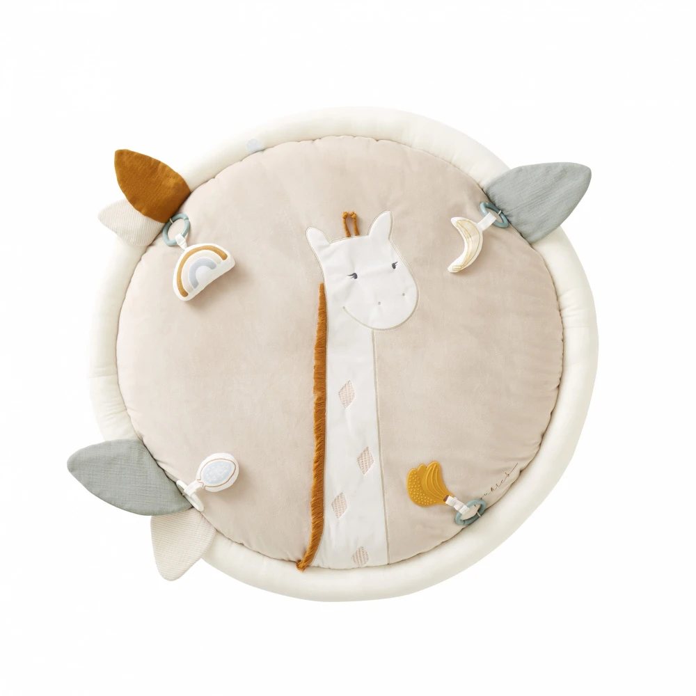 Tapis D'éveil Girafe Tiga En Veloudoux Beige 2 Tapis D'éveil Girafe Tiga En Veloudoux Beige – Image 2