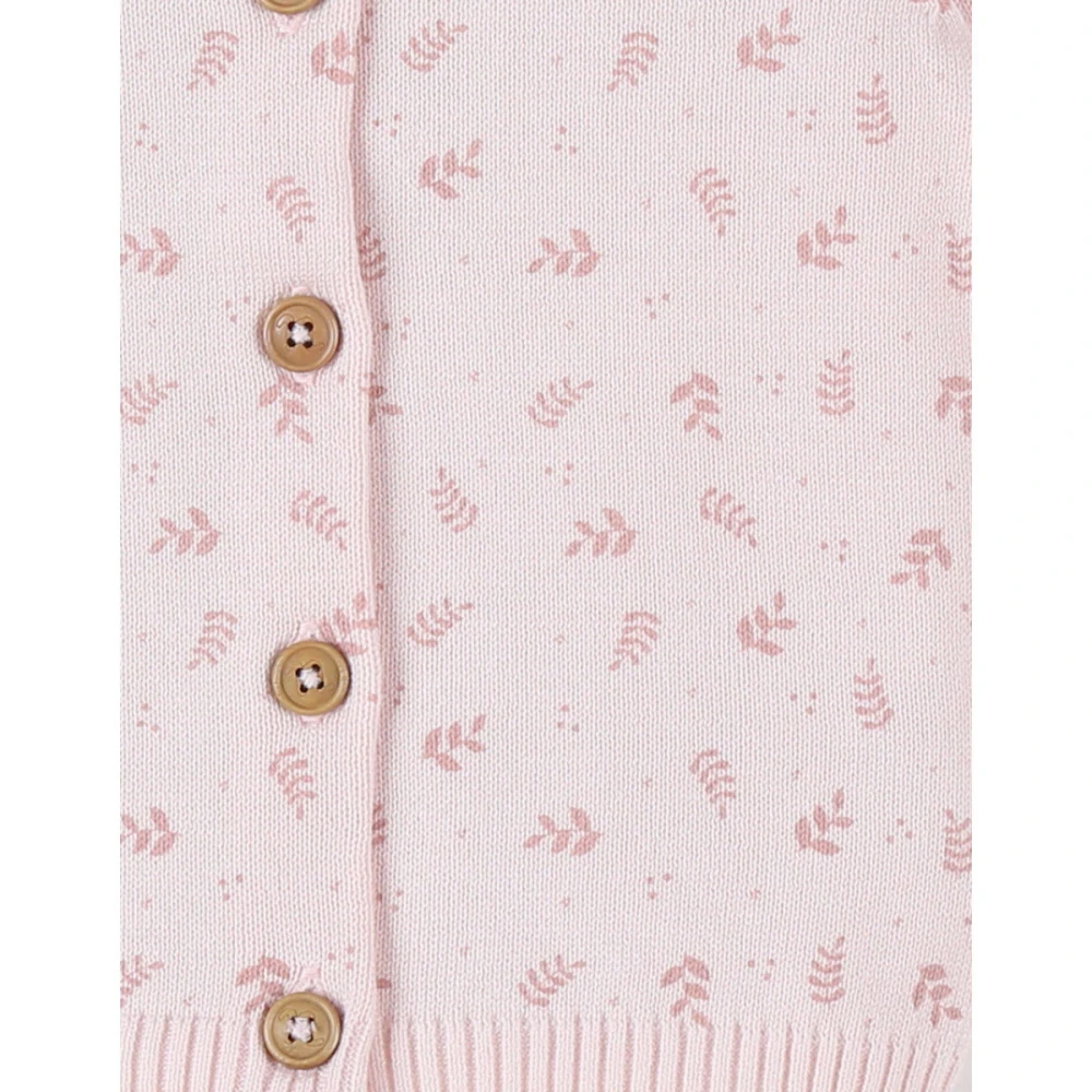 Gilet Maille Rose Fleurs 6 Mois 3 Gilet Maille Rose Fleurs 6 Mois – Image 3