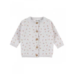 Gilet Fleurs Beige 6 Mois