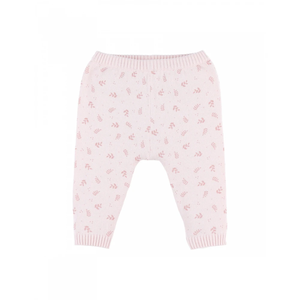 Legging Maille Rose Fleurs 1 Mois 1 Legging Maille Rose Fleurs 1 Mois