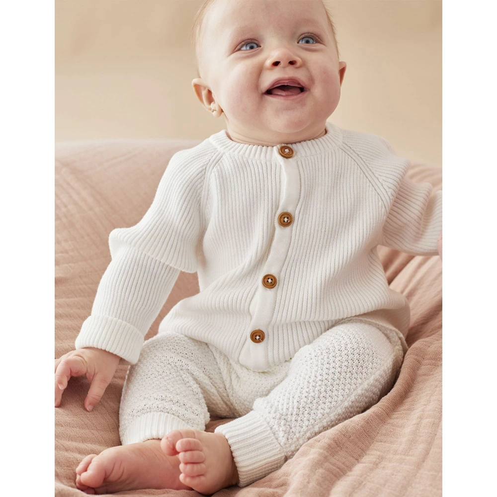 Pantalon Maille Blanc 3 Mois 2 Pantalon Maille Blanc 3 Mois – Image 2