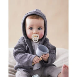 Gilet En Maille Gris Foncé 9 Mois -Allobébé am023190388 2