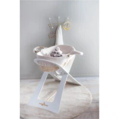 Support De Couffin Blanc Avec Barre De Support En Bois 13 Support De Couffin Blanc Avec Barre De Support En Bois -Allobébé am060009595 5