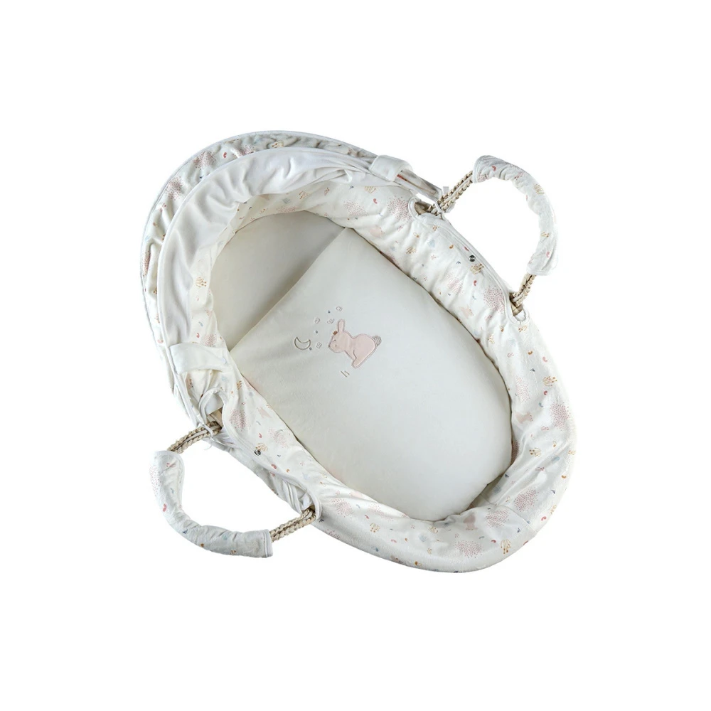 Couffin Naturel écru/rose Lina & Joy 2 Couffin Naturel écru/rose Lina & Joy – Image 2