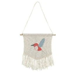 Tissage Mural Macrame En Jacquard Bio Moris Et Sacha