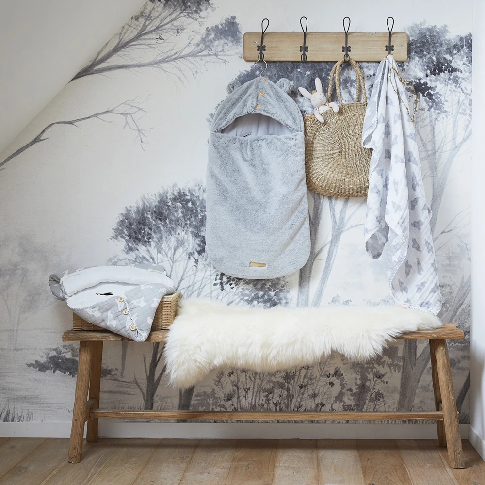 Nid D'ange Gris Clair Fausse Fourrure 5 Nid D'ange Gris Clair Fausse Fourrure – Image 5