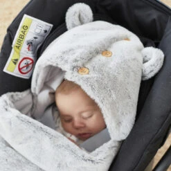 Nid D'ange Gris Clair Fausse Fourrure 14 Nid D'ange Gris Clair Fausse Fourrure -Allobébé am067627165 6