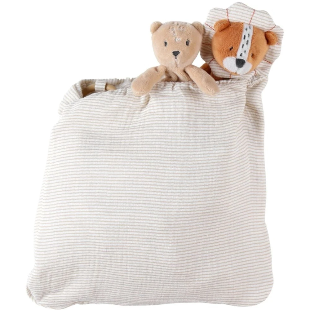 Couverture D'éveil En Mousseline De Coton Lion 2 Couverture D'éveil En Mousseline De Coton Lion – Image 2