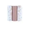 Set De 3 Langes En Mousseline De Coton Lina Rose
