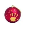 Boule De Noël Empreinte Rouge