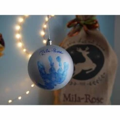 Boule De Noël Empreinte Argenté 7 Boule De Noël Empreinte Argenté -Allobébé at021238545 2