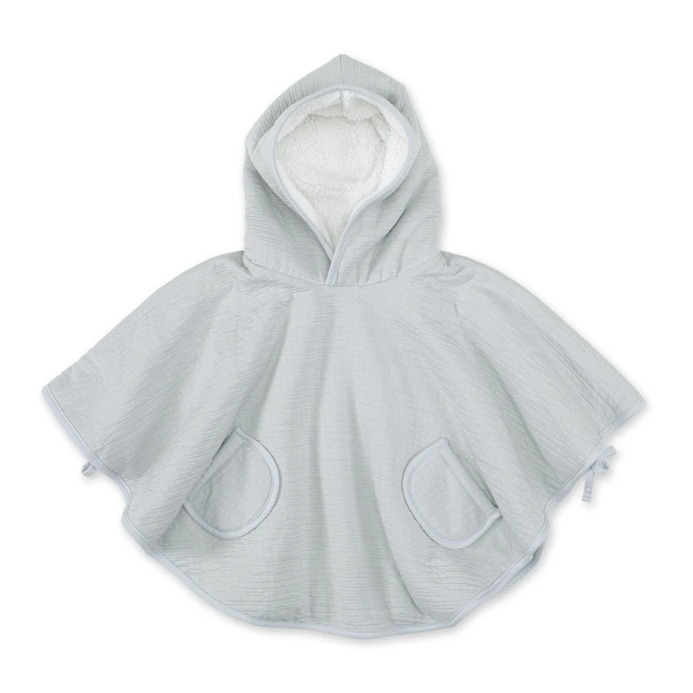 Poncho Pour Siège Auto Teddy Et Gaze De Coton Cadum Gris Clair 1 Poncho Pour Siège Auto Teddy Et Gaze De Coton Cadum Gris Clair