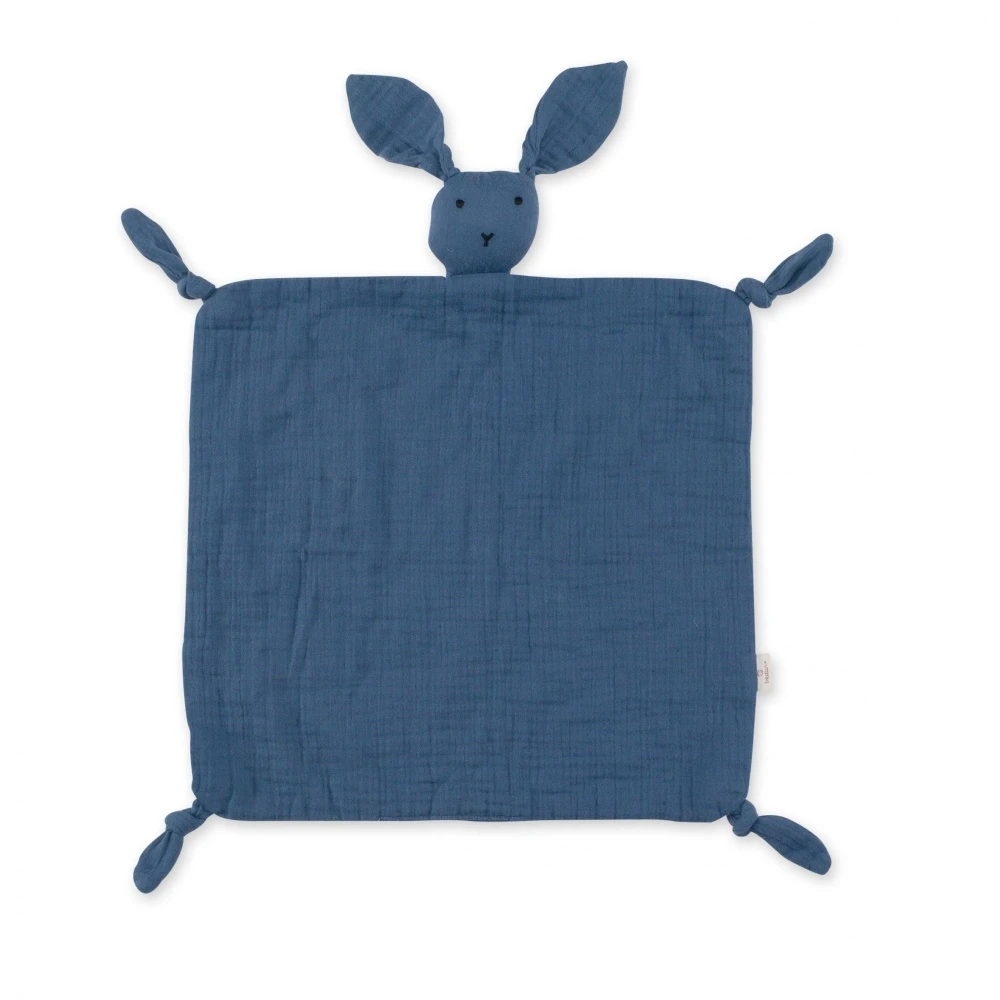 Doudou Lange Lapin Bleu Foncé 2 Doudou Lange Lapin Bleu Foncé – Image 2