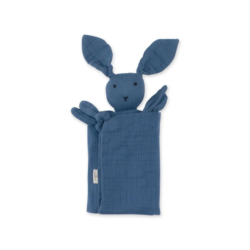 Doudou Lange Lapin Bleu Foncé 4 Doudou Lange Lapin Bleu Foncé – Image 4