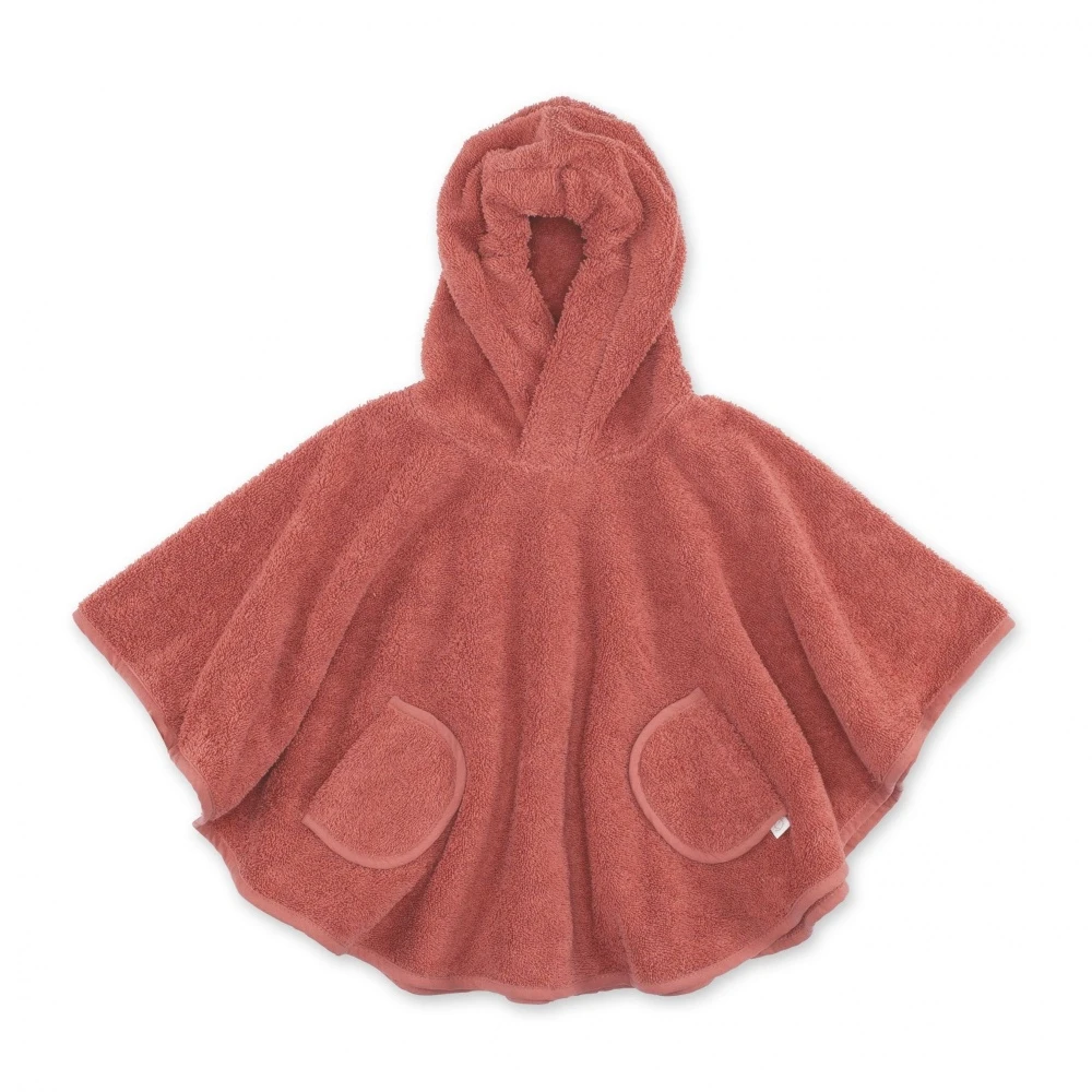 Poncho De Bain éponge Terracotta 1 Poncho De Bain éponge Terracotta