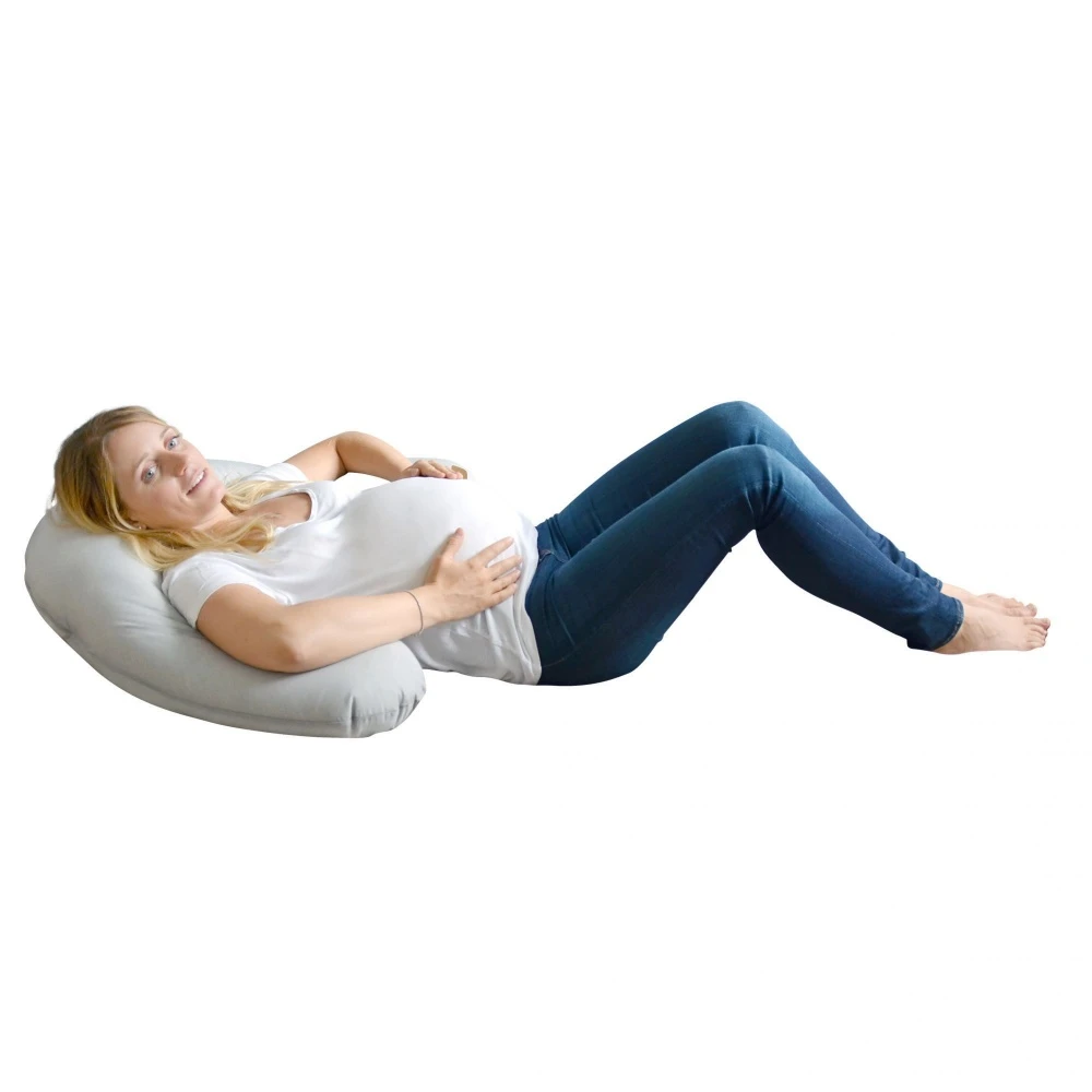 Beaba Coussin D'allaitement Big Flopsy Chambray Gris 3 Beaba Coussin D'allaitement Big Flopsy Chambray Gris – Image 3