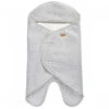 Beaba Couverture Babynomade Double Polaire 0-6 Mois Gris Chiné Et Blanc