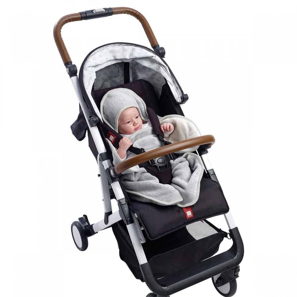 Beaba Couverture Babynomade Double Polaire 0-6 Mois Gris Chiné Et Blanc 5 Beaba Couverture Babynomade Double Polaire 0-6 Mois Gris Chiné Et Blanc – Image 5