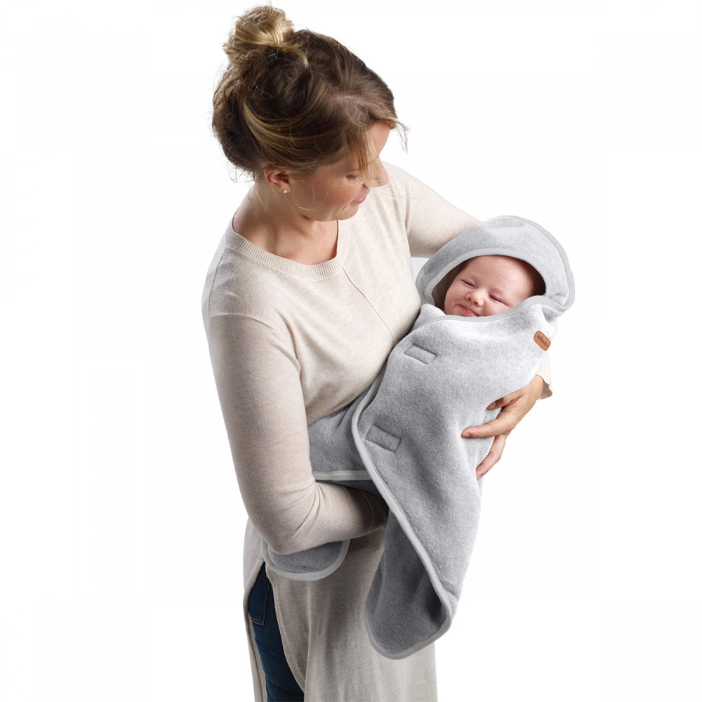 Beaba Couverture Babynomade Double Polaire 0-6 Mois Gris Chiné Et Blanc 6 Beaba Couverture Babynomade Double Polaire 0-6 Mois Gris Chiné Et Blanc – Image 6