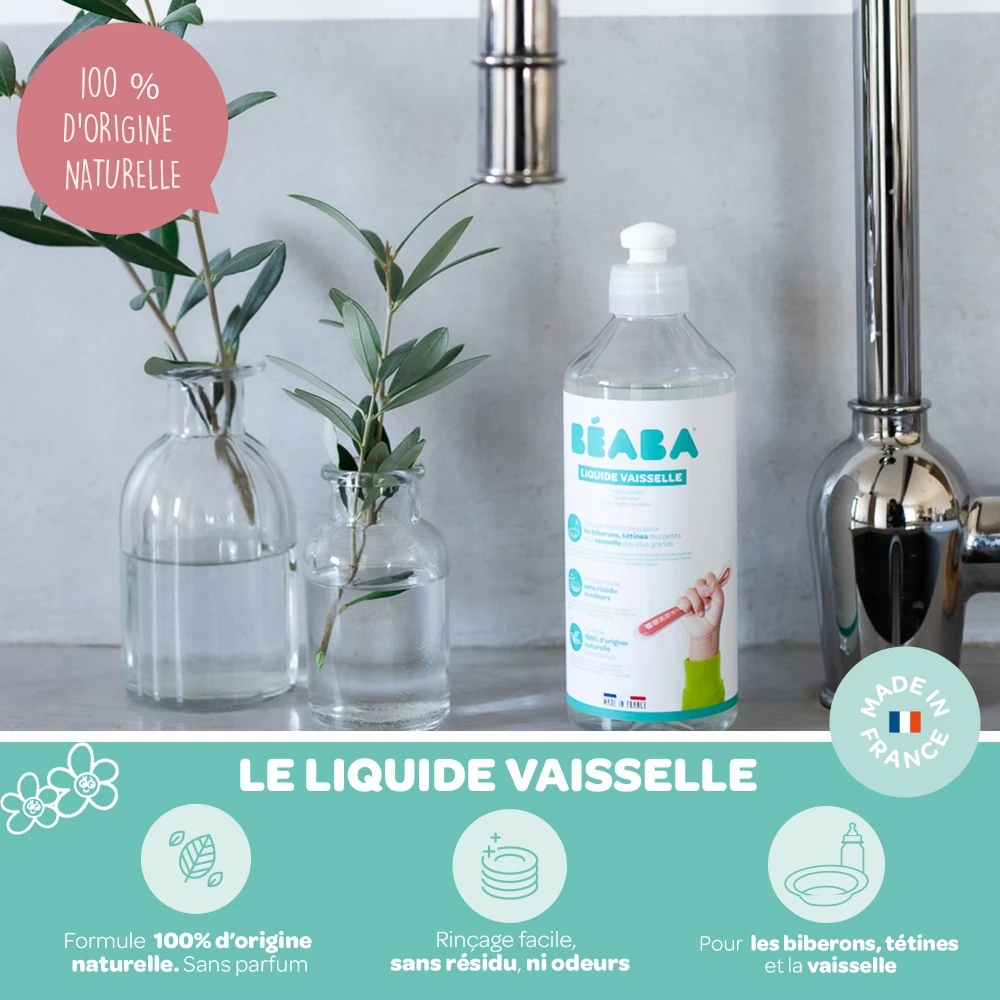 Beaba Lot De 2 Liquide Vaisselle Sans Parfum 500 Ml 2 Beaba Lot De 2 Liquide Vaisselle Sans Parfum 500 Ml – Image 2