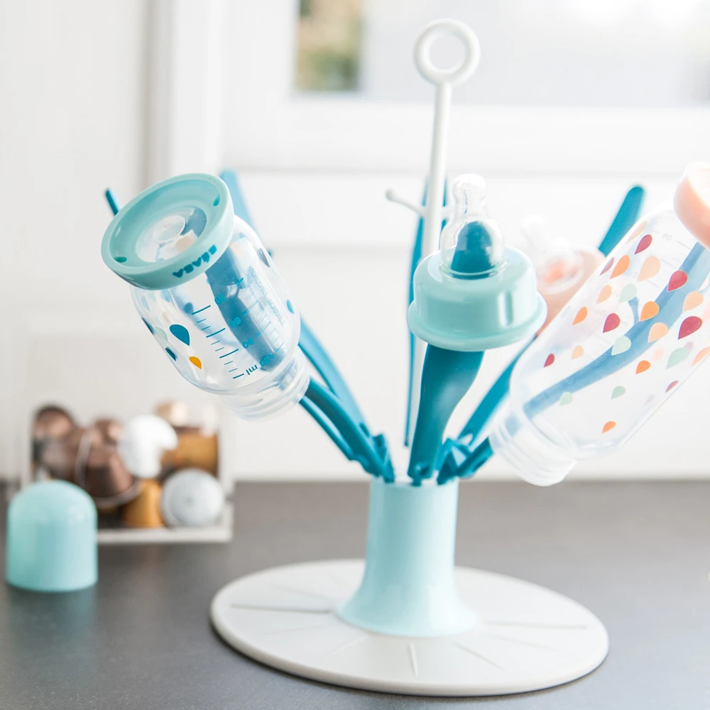 Beaba Sèche Biberon Pliable Flower Blue 5 Beaba Sèche Biberon Pliable Flower Blue – Image 5