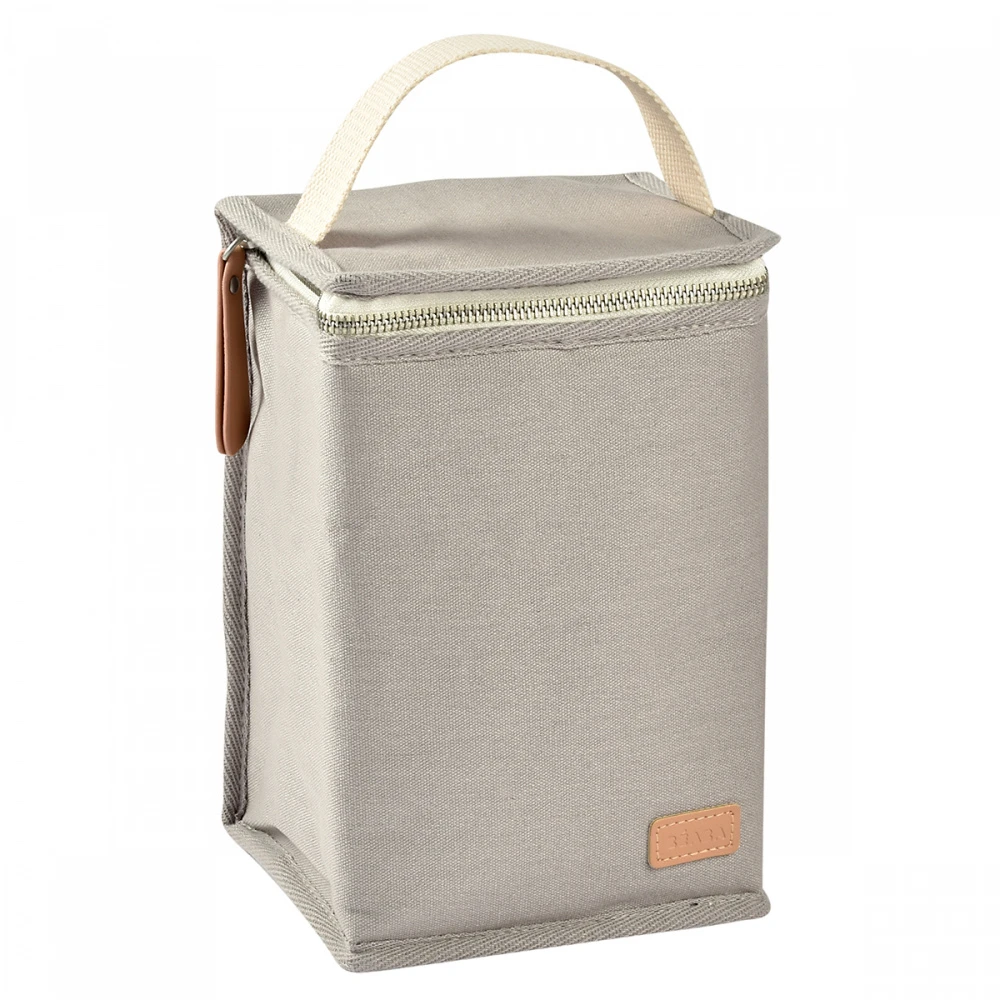 Beaba Pochette Repas Isotherme Canvas Gris Perle 1 Beaba Pochette Repas Isotherme Canvas Gris Perle