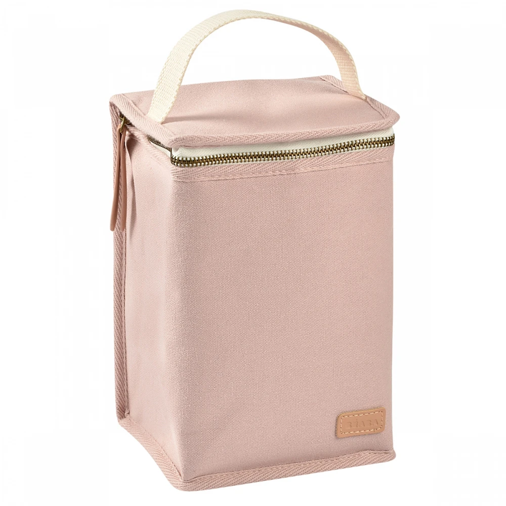Beaba Pochette Repas Isotherme Canvas Rose Poudré 1 Beaba Pochette Repas Isotherme Canvas Rose Poudré