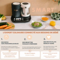 Beaba Robot Babycook Smart - Gris Anthracite -Allobébé bb056028609 7