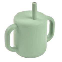 Beaba Tasse à Paille En Silicone Sage Green