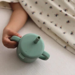 Beaba Tasse à Paille En Silicone Sage Green -Allobébé bb056035737 5