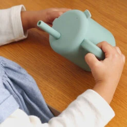 Beaba Tasse à Paille En Silicone Sage Green -Allobébé bb056035737 6
