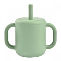 Beaba Tasse à Paille En Silicone Sage Green -Allobébé bb056035737 8