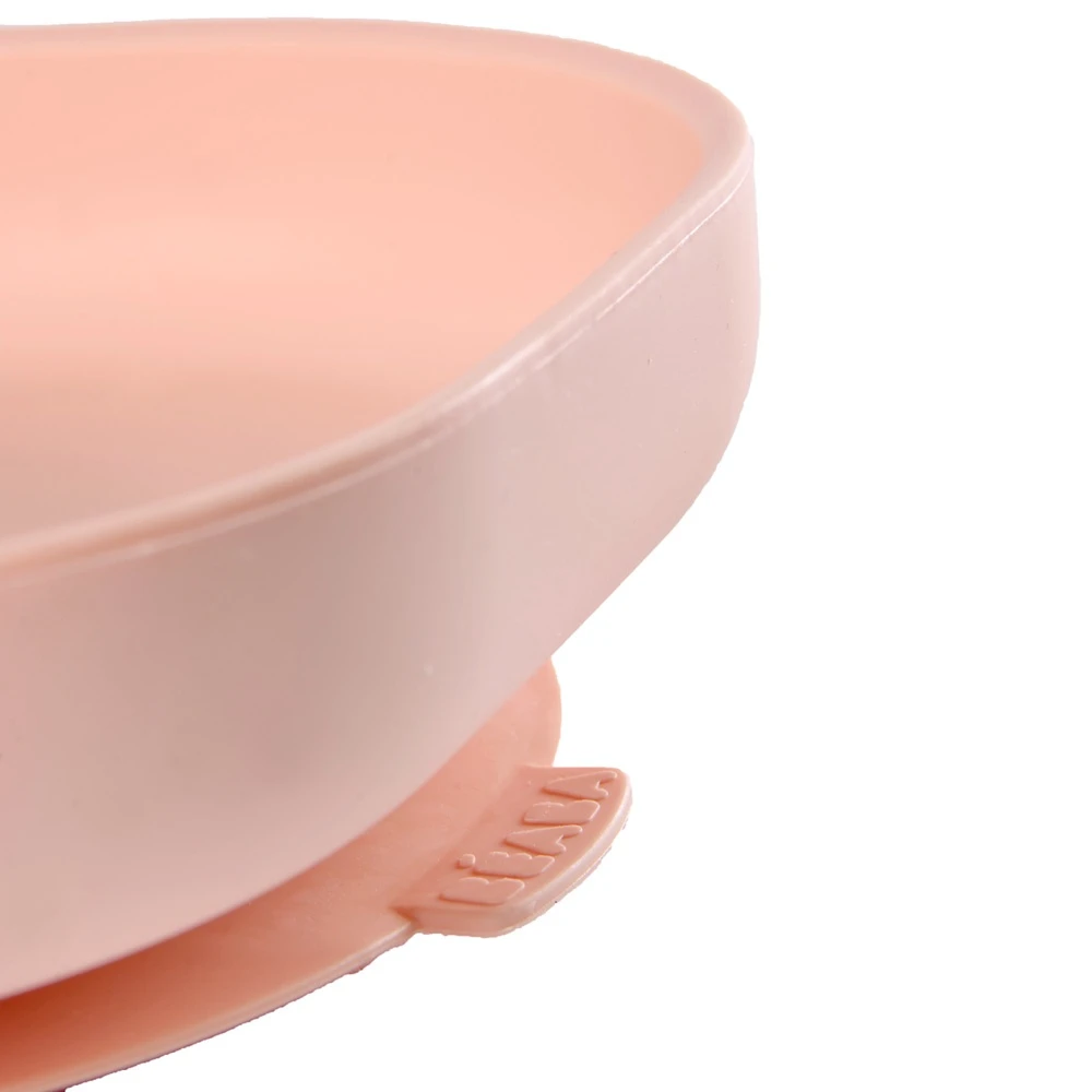 Beaba Assiette Silicone à Ventouse Light Pink 2 Beaba Assiette Silicone à Ventouse Light Pink – Image 2