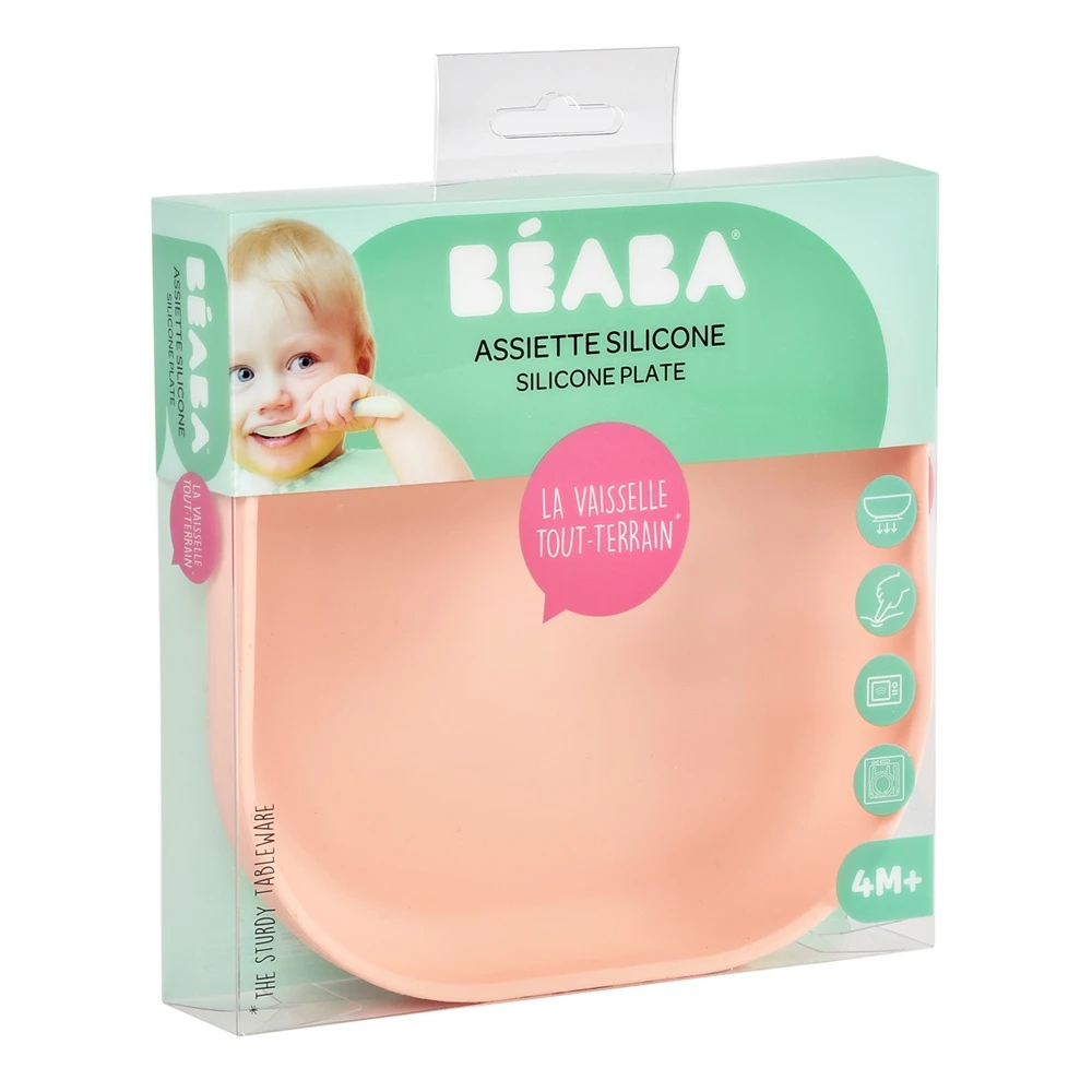 Beaba Assiette Silicone à Ventouse Light Pink 3 Beaba Assiette Silicone à Ventouse Light Pink – Image 3
