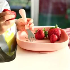 Beaba Assiette Silicone à Ventouse Light Pink 7 Beaba Assiette Silicone à Ventouse Light Pink -Allobébé bb0561913431 3