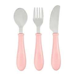 Beaba Set De 3 Couverts Inox Old Pink