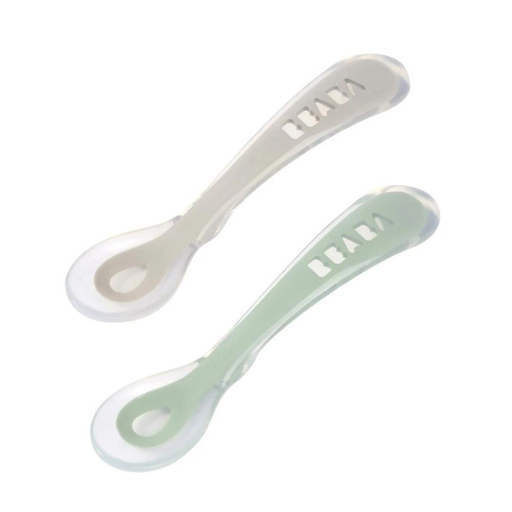Beaba Lot De 2 Cuillères 2ème âge Silicone Avec Boîte De Transport Sage Green 1 Beaba Lot De 2 Cuillères 2ème âge Silicone Avec Boîte De Transport Sage Green