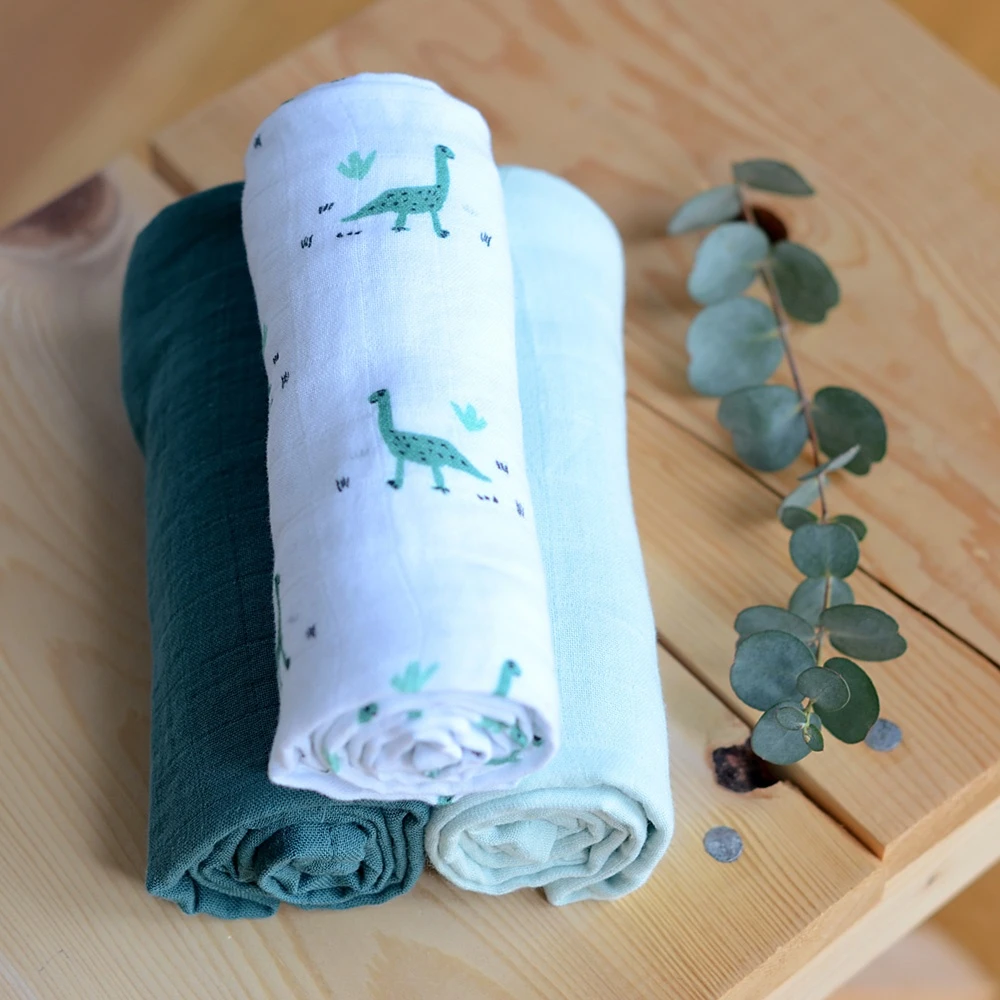 Beaba Lot De 3 Langes 70 X 70 Cm Jurassique 4 Beaba Lot De 3 Langes 70 X 70 Cm Jurassique – Image 4